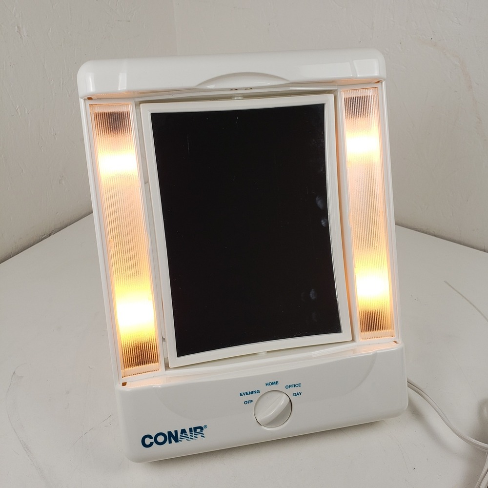 Conair Reflections Lighted Makeup Mirror 5x/1x 4 Settings White TM8LX Adjustable